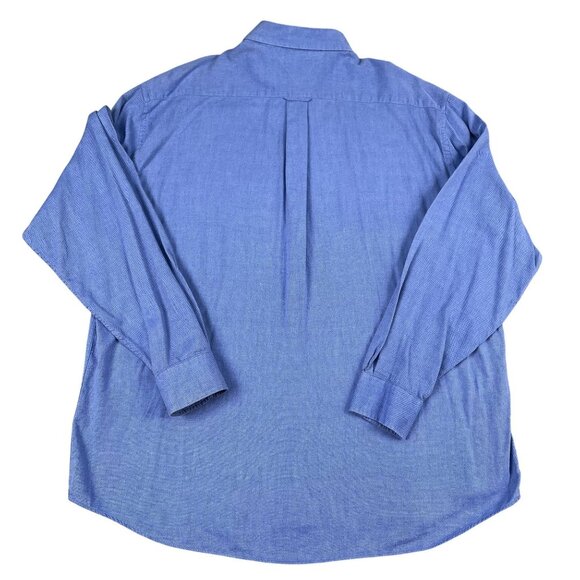 Henry Jacobson Mens Blue Chambray Dress Shirt Sz 18 36/37 XL - Picture 2 of 6